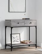 vidaXL Конзолна маса сив сонома 75x345x75 см инженерно дърво