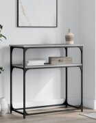 vidaXL Конзолна маса сив сонома 75x355x75 см инженерно дърво