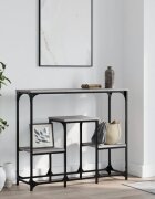 vidaXL Конзолна маса сив сонома 895x28x76 см инженерно дърво