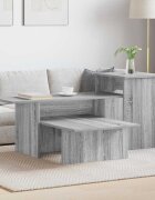 vidaXL Конзолна маса Сив Сонома 915 x 35 x 385 см