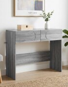 vidaXL Конзолна маса Сив Сонома 965 x 38 x 75 см Инженерно дърво