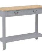 vidaXL Конзолна маса сива 110x35x80 cм дърво