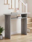 vidaXL Конзолна маса Сива сонома 100 x 395 x 75 см