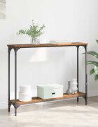 vidaXL Конзолна маса Старо дърво 100 x 225 x 75 см