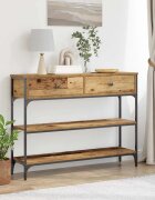 vidaXL Конзолна маса Старо дърво 100 x 25 x 75 см Инженерна дървесина