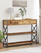 vidaXL Конзолна маса Старо дърво 100 x 28 x 75 см