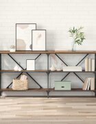 vidaXL Конзолна маса Старо дърво 160 x 30 x 75 см Инженерна дървесина