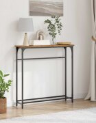 vidaXL Конзолна маса Старо дърво 75 x 195 x 75 см Инженерна дървесина