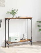 vidaXL Конзолна маса Старо дърво 75 x 225 x 75 см Инженерна дървесина