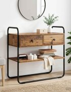 vidaXL Конзолна маса Старо дърво 80 x 40 x 75 см Инженерна дървесина