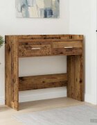 vidaXL Конзолна маса Старо дърво 90 x 35 x 80 см Инженерна дървесина