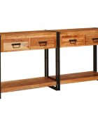 vidaXL Конзолни маси 2 бр. Кафяво 161 x 33 x 75 см