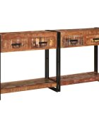vidaXL Конзолни маси 2 бр. Многоцветен 161 x 33 x 75 см
