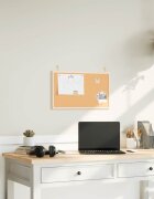 vidaXL Коркова дъска с рамка от масивна борова дървесина 60x40 см