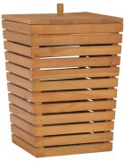 vidaXL Кош за пране 30x30x45 см тиково дърво масив