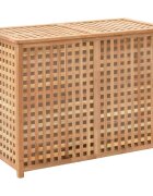 vidaXL Кош за пране 39x39x65 см масивно орехово дърво