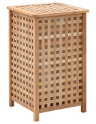 vidaXL Кош за пране 39x39x65 см масивно орехово дърво