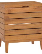 vidaXL Кош за пране 40x30x45 см тиково дърво масив