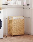 vidaXL Кош за пране 44x34x64 см воден хиацинт