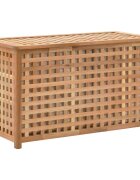 vidaXL Кош за пране 775x375x465 см орехова дървесина масив