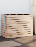vidaXL Кош за пране 885x44x66 см борово дърво масив