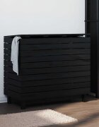 vidaXL Кош за пране 885x44x76 см борово дърво масив