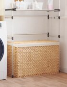 vidaXL Кош за пране с 3 секции 75x425x52 см воден хиацинт