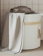 vidaXL Кош за съхранение бял Ø38x36 см памук