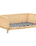 vidaXL Кошница за кучета 90x54x35 см естествена върба