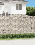 vidaXL Кошници габион арка 10 бр 400x50x200/220 см поцинковано желязо