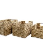 vidaXL Кошници за съхранение 3 части воден хиацинт