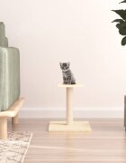 vidaXL Котешка драскалка с платформа кремава 38 см