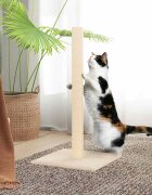 vidaXL Котешки стълб за драскане кремав 35x35x70 см