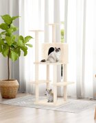 vidaXL Котешко дърво със сизалени стълбове кремаво 1445 см