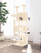 vidaXL Котешко дърво със сизалени стълбове кремаво 180 см