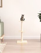 vidaXL Котешко дърво със сизалени стълбове кремаво 73 см