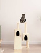 vidaXL Котешко дърво със сизалени стълбове кремаво 82 см