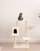 vidaXL Котешко дърво със сизалени стълбове кремаво 825 см