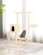 vidaXL Котешко дърво със сизалени стълбове кремаво 945 см