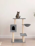 vidaXL Котешко дърво със сизалени стълбове светлосиво 825 см