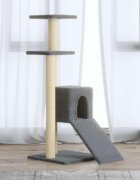 vidaXL Котешко дърво със сизалени стълбове светлосиво 92 см