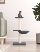 vidaXL Котешко дърво със сизалени стълбове тъмносиво 72 см
