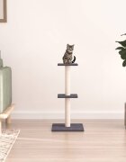 vidaXL Котешко дърво със сизалени стълбове тъмносиво 73 см