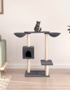 vidaXL Котешко дърво със сизалени стълбове тъмносиво 82 см