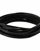vidaXL Кожен ремък 1 Черно 500 x 03 см Кожа