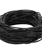 vidaXL Кожена връв 1 Черно Ø2 мм x 10 м Кожа