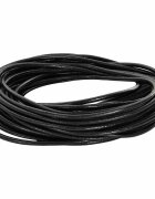 vidaXL Кожена връв 1 Черно Ø3 мм x 10 м Кожа