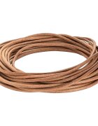 vidaXL Кожена връв 1 Кафяво Ø5 мм x 10 м Кожа