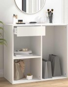 vidaXL Козметичен шкаф бял 80x40x75 см инженерно дърво