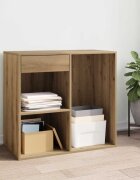 vidaXL Козметичен шкаф дъб артизан 80x40x75 см инженерно дърво